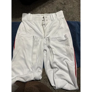 Champro Softball Pants with Side Piping White with red Size Small - Picture 1 of 3