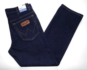 WRANGLER - Herren NEU Texas Straight Fit Jeans 32"W x 30"L dunkelblau 100% Baumwolle - Bild 1 von 6