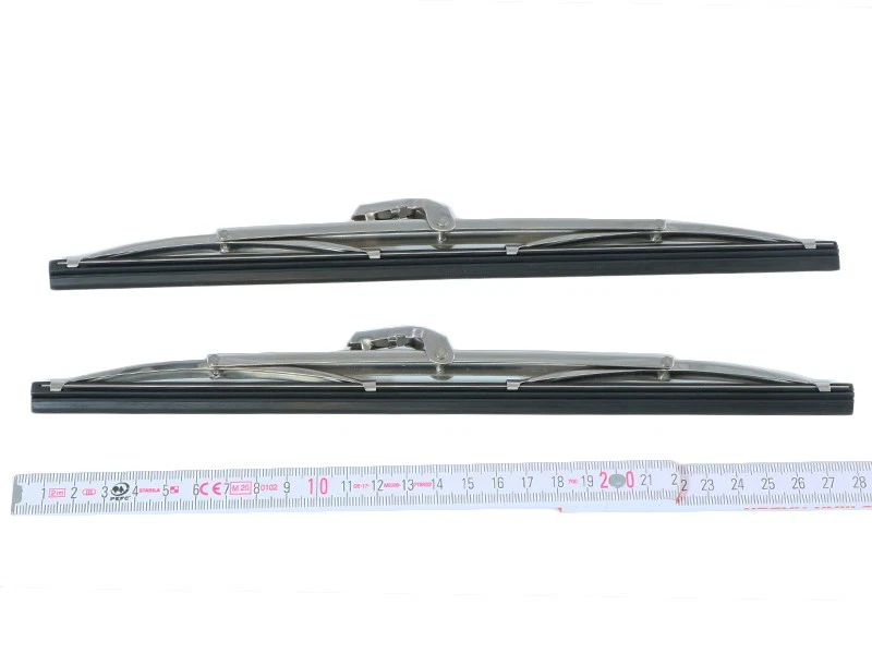 2 Premium Chrom Look Edelstahl Wischerblätter für Lancia Fulvia Scheibenwischer - Imagem 1 de 4