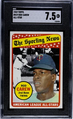 1969 Topps #419 Rod Carew Minnesota Twins All-Star SGC 7.5 NM+ - Image 1 of 3