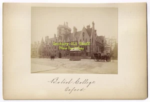 Balliol College, Oxford, England - Antique Albumen Print, ca. 1886 - Picture 1 of 2