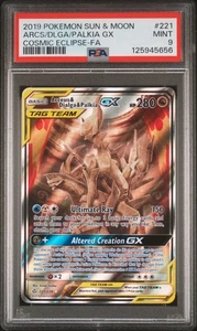 2019 #221 FULL ART/ARCEUS & DIALGA & PALKIA GX PSA 9 - Picture 1 of 2