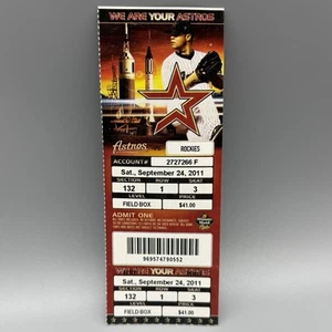 SEP 24, 2011 MLB 200,000TH GAME PLAYED ROCKIES @ ASTROS FULL TICKET - Picture 1 of 2