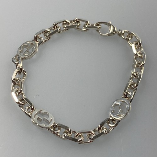 Y0705 Bracciale Gucci catena ad incastro usato8