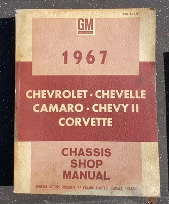1967 Chevrolet Corvette Chevelle Chevy II Camaro Chassis Shop Manual 53-128 OEM Foto 1 de 4