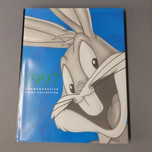 Vintage 1997 USPS Gedenk Briefmarkensammlung Buch Bugs Bunny Humphrey Bogart - Bild 1 von 16