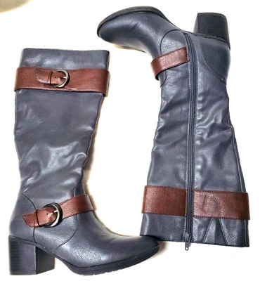 Botas Natural Sole by Naturalizer media pantorrilla "Zahara" para mujer talla 6 gris Foto 1 de 4