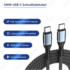 Cable USB-C a tipo C de 100W cable de carga cable de datos cable de carga rápida 1m-2m - Imagen 1 de 6