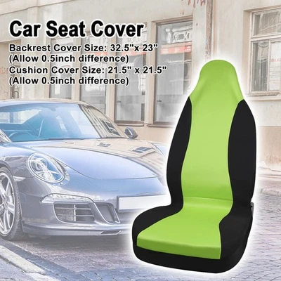 Protector universal de cubierta de asiento de auto con cubo delantero verde apto para auto camión SUV Foto 1 de 4