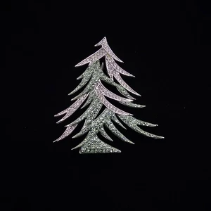 Swarovski 2009 "Hippie" Weihnachtsbaum Feiertag Brosche Anstecknadel Pave Kristall Schmuck - Bild 1 von 5