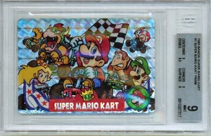 BGS 9 Super Mario Kart Prism #1 Bandai Carddass Japanese 1993 - Picture 1 of 2