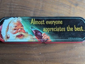 Vintage 1995 Coca Cola Collectible Pen Tin Santa Coke  Christmas Advertising EUC - Picture 1 of 4