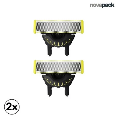 NOVABLADE 2x Ersatzklinge für Philips OneBlade 360 Grad Rasier Klinge QP2520/QP2530/QP2630
