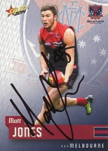 Signed 2014 Melbourne Demons AFL Select Footy Stars Card - Matt Jones - Picture 1 of 3