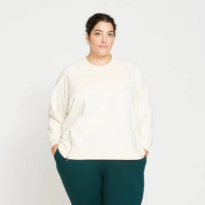 Sudadera Pullover Universal Estándar Melocotón Terry Cremallera Lateral 3X Foto 1 de 4