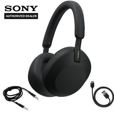 Genuine Sony WH-1000XM5 Wireless Noise Canceling Headphones - Black - Image 1 of 4
