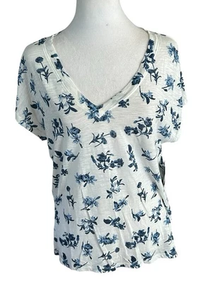 Lucky Brand NWT (MSRP $39) Floral Short Sleeve Top Sz S - Image 1 of 4
