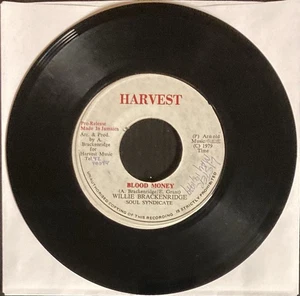 Willie Brackenridge Blood Money b/w Money Dub 1979 Promo 7” Single VG+ - Picture 1 of 2