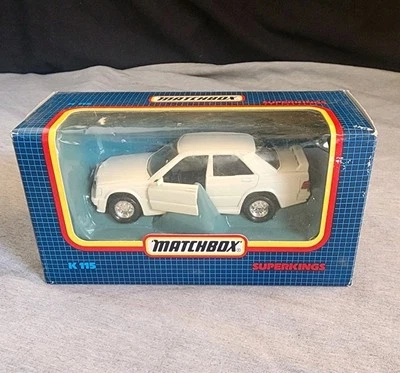 Matchbox Super Kings K-115 Mercedes 190E 2.6-16v -Diecast Car White  - Image 1 of 4