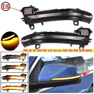 Pair Rearview Side Mirror Turn Signal Light for BMW X1 X2 F48 F49 1 2 Series - Picture 1 of 4