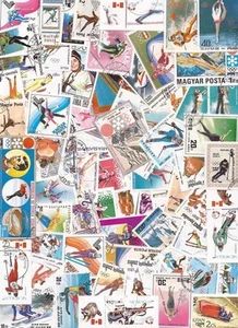 Colección de estampillas deportivas olímpicas de invierno - 100 estampillas diferentes - Imagen 1 de 1
