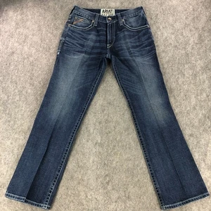 Ariat M4 Men Jeans 33x32 Blue Bootcut Low Rise Loop Lock Western Cowboy Workwear - Picture 1 of 17