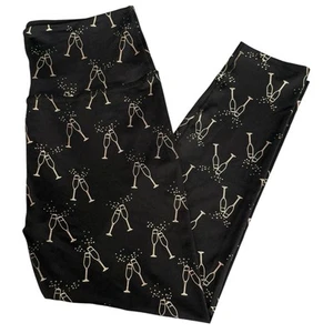 Beyond Yoga Cheers High-Waist Midi Leggings Size XL Black Bachelorette Toast - Picture 1 of 14
