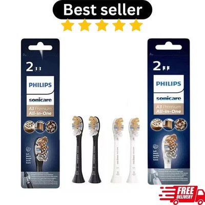 Nuevo cepillo de repuesto todo en uno premium 4 piezas Philips HX9092/11 Sonicare A3 Reino Unido
