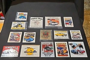 CAR CLUB - CAR SHOW - CAR RALLY - DASH PLAQUE lot of 15 - 1988-2018 - Picture 1 of 17