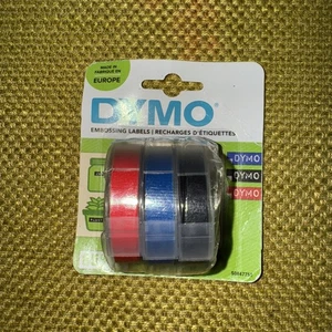 Nastro Dymo ORIGINALE - 1 confezione da 3 nastri nuovi nero blu e rosso - Foto 1 di 3