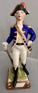 FIGURA CAPODIMONTE 9" ERA NAPOLEÓNICA SOLDADO 1841 HECHA EN ITALIA - Imagen 1 de 7