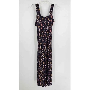 Gilli Damen Jumpsuit M blau Blumen ärmellos Crossover hinten offen weites Bein - Bild 1 von 6