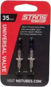 Stans No Tubes Coppia Steli Valvola Presta Universale 35mm RVC Tubeless Montagna - Foto 1 di 24
