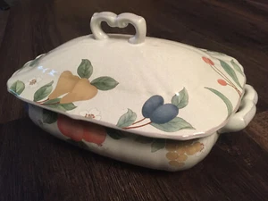 Mikasa Country Classics DC014 FRUIT PANORAMA Casserole Covered baking dish MINT - Imagen 1 de 7