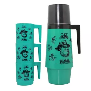 Thermos Mark Vee by Avaco Blowpak Vintage Retro Thermos Mug and Cups Used VGC - Picture 1 of 8