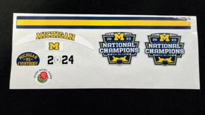Michigan Wolverines National Champs 2023 Mini Football Helmet Decal Set - Picture 1 of 1