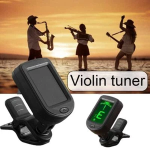 Elektrisches digitales chromatisches LCD Clip-On Stimmgerät für Gitarre Violine Ukulele T7V4 - Bild 1 von 11