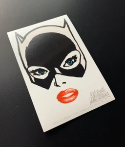 RARE vintage BATGIRL DC COMICS BATMAN MICHELLE PFEIFFER bumper sticker decal lip - Picture 1 of 4