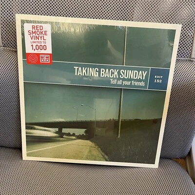 *SEALED* TAKING BACK SUNDAY - Tell All Your Friends Red Smoke Vinyl LP NEW - Image 1 of 2