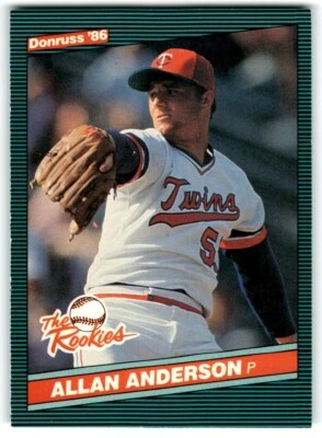1986 Donruss The Rookies Allan Anderson Minnesota Twins #3 - Image 1 of 2