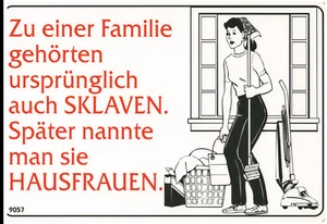 Lustiges Schild " Sklaven Hausfrauen " Macho Küche - Plastik - 29,9x20 cm - Picture 1 of 1