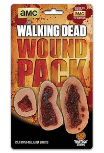 Paquete de 3 piezas surtido de heridas de látex aparato zombie - Imagen 1 de 1