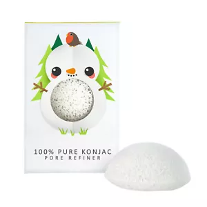 Konjac Sponge Company 100% Pure Konjac Mini Snowman Pore Refiner Sponge - Picture 1 of 2
