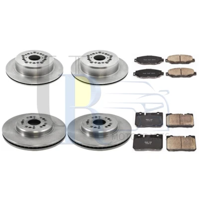 Power Stop DuraGo 6pcs Brake Pad Set Brake Rotor for Lexus LS400 1995-1999 2000 - Image 1 of 4