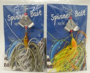 Spinnerbait Inline Jig Head Rubber Skirts Bass Lure pair - Picture 1 of 3