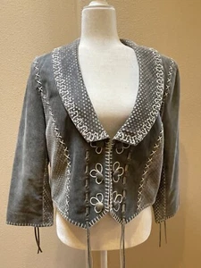 Double D Ranch Cropped, Fringed Suede Jacket NWOT! Retail: $695 Size Medium. - Picture 1 of 10
