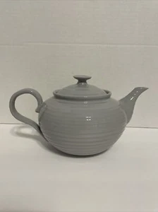 Portmeiron Soohie Conran - 2 Pint Teapot - New & Boxed - Grey Ridged Body. NEW - Picture 1 of 9