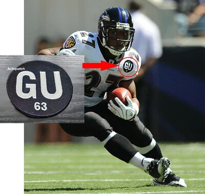 MARKENLOS Baltimore Ravens Gene Upshaw GU 63 Memorial Logo Patch NFL Football USA Sports