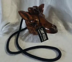 TIMMY WOODS HOLZ GEFLECKTE GIRAFFE EXOTISCHE MINAUDIERE SCHULTERTASCHE CLUTCH HANDTASCHE - Bild 1 von 14