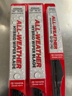 2020-2024 TOYOTA HIGHLANDER FRONT AND REAR WIPER BLADE REPLACEMENTS NEW - Image 1 of 4